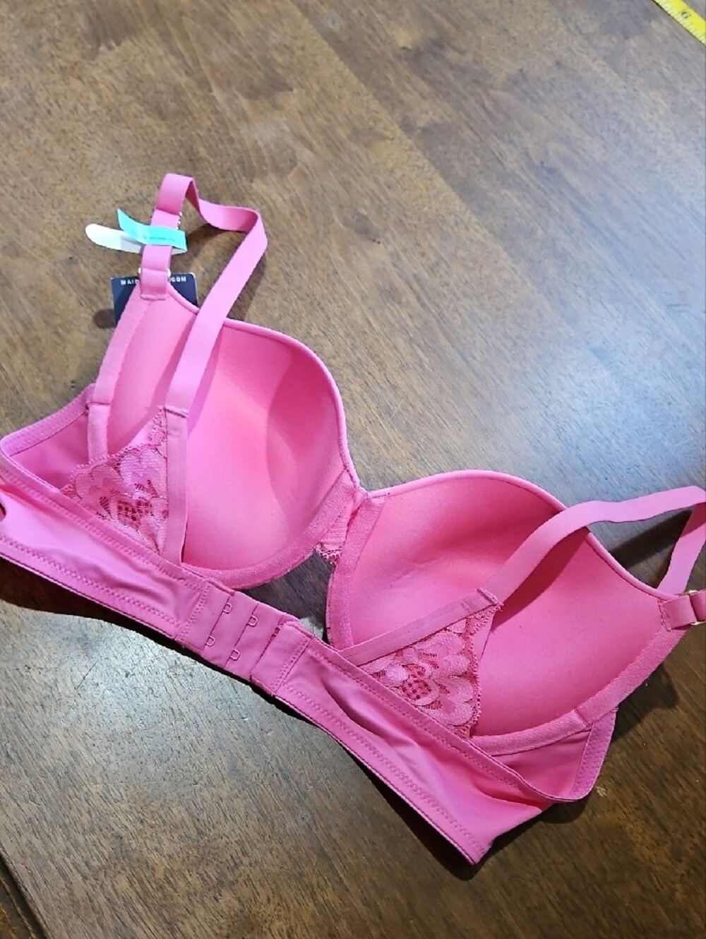 Maidenform Hot Pink Lace Push-Up Bra - Picture 4 of 6